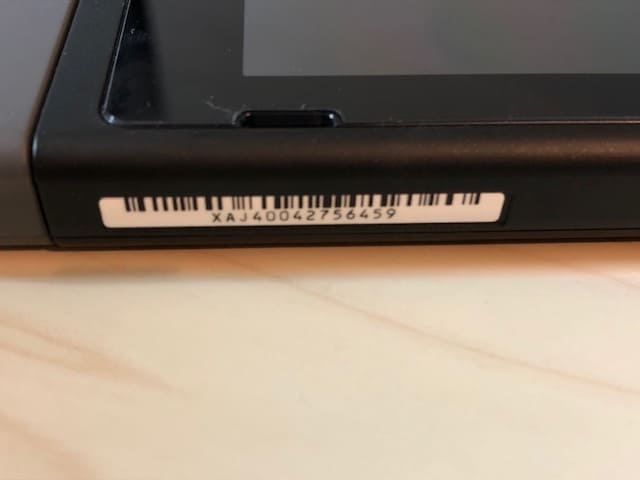 任天堂スイッチ製造番号