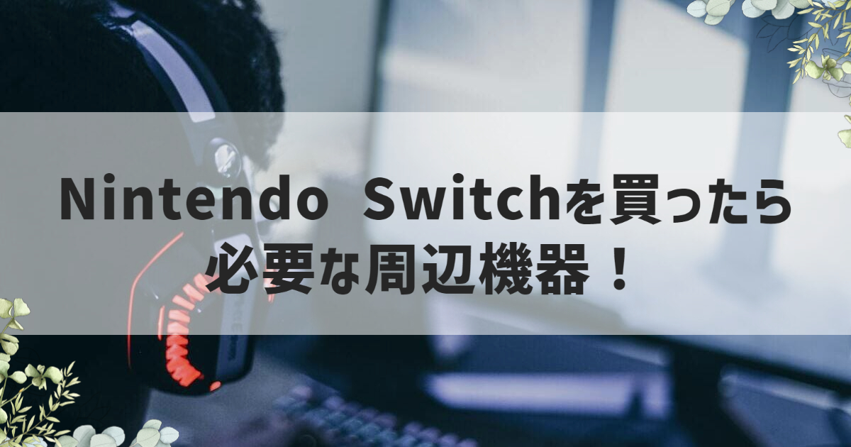 Nintendo Switchを買ったら必要な周辺機器
